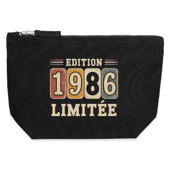 Édition 1986 Limitée Vintage - Pochette zippée en toile 12 x 13 cm - noir - Devant