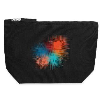 Explosion of colors - Canvas Zip Pouch 12 x 13 cm - black - Front