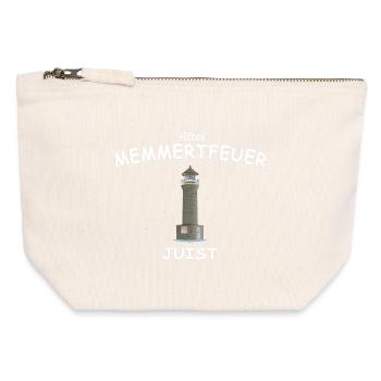 Leuchtturm Juist, Memmertfeuer, Nordsee - Canvas Reißverschluss-Täschchen (12 x 13 cm) - Naturweiß - Vorne