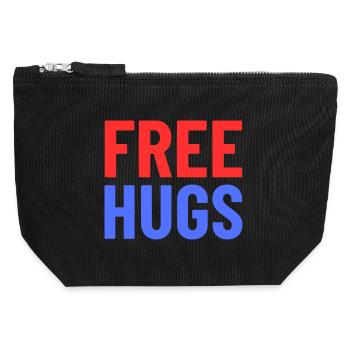 Free Hugs - Canvas Zip Pouch 12 x 13 cm - black - Front