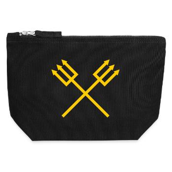 Trident - Pochette zippée en toile 12 x 13 cm - noir - Devant