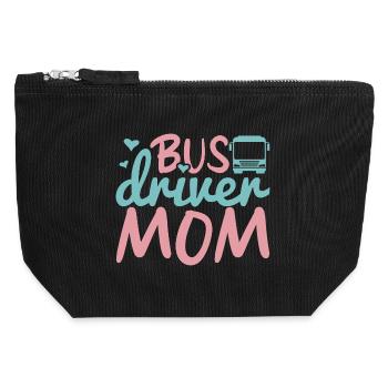 Busfahrer Mama - Canvas Reißverschluss-Täschchen (12 x 13 cm) - Schwarz - Vorne
