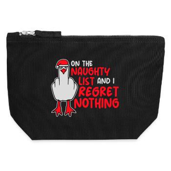 Sur la liste des vilains et je ne regrette rien Böse Möwe - Pochette zippée en toile 12 x 13 cm - noir - Devant