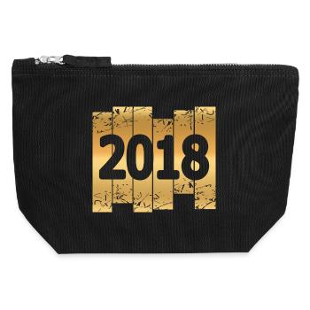 Gold 2018 - Canvas Zip Pouch 12 x 13 cm - black - Front