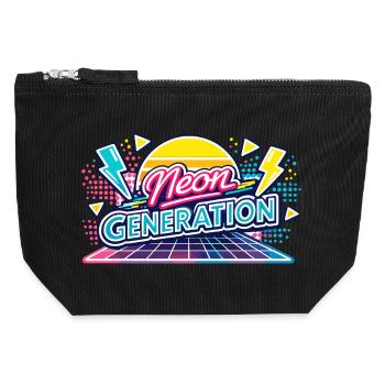 Neon Generation Retro Vibe - Canvas Zip Pouch 12 x 13 cm - black - Front