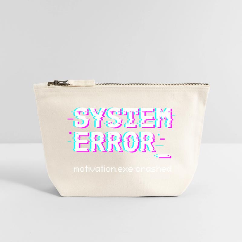 System error Motivation.exe crashed Canvas Zip Pouch 12 x 13 cm