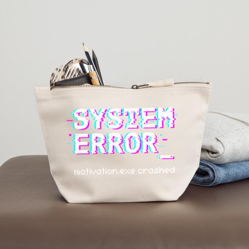 System error Motivation.exe crashed Canvas Zip Pouch 12 x 13 cm