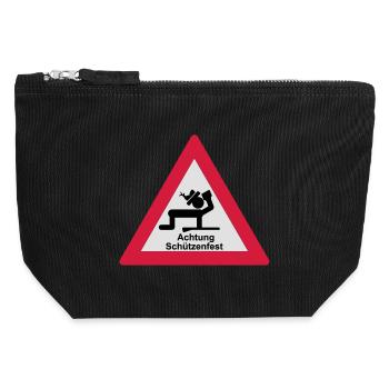 Attention Marksmen - Canvas Zip Pouch 12 x 13 cm - black - Front