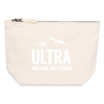 Ultra Running - Lauf lang. Laufen Sie stark. - Canvas Reißverschluss-Täschchen (12 x 13 cm) - Naturweiß - Vorne