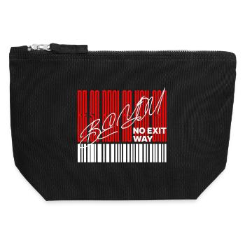 Be So Real as You Can – Bold Statement Shirt - Canvas Zip Pouch 12 x 13 cm - black - Front