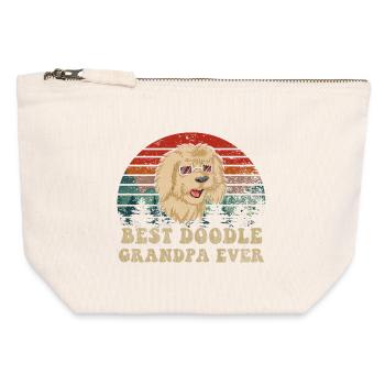 Lustiges goldenes Doodle Opa T-Shirt Design - Canvas Reißverschluss-Täschchen (12 x 13 cm) - Naturweiß - Vorne