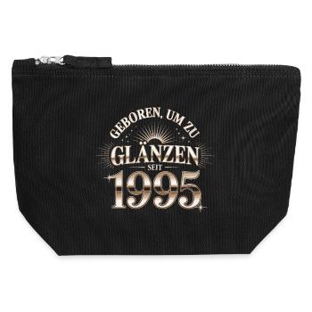 Geboren um zu Glänzen 1995 - Canvas Reißverschluss-Täschchen (12 x 13 cm) - Schwarz - Vorne