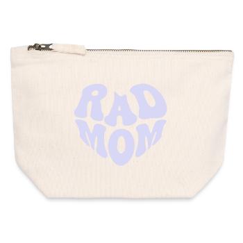 Rad Mother - Small Heart (Custom Color) - Canvas Zip Pouch 12 x 13 cm - nature - Front