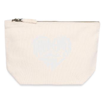 Paysage montagneux du cœur de Tannheimer Tal - Pochette zippée en toile 12 x 13 cm - blanc naturel - Devant