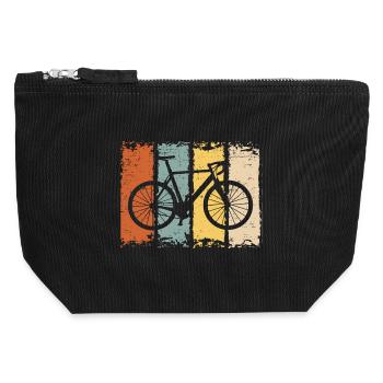 Bicycle - Canvas Zip Pouch 12 x 13 cm - black - Front