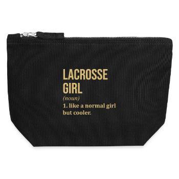 Lacrosse - Canvas Reißverschluss-Täschchen (12 x 13 cm) - Schwarz - Vorne