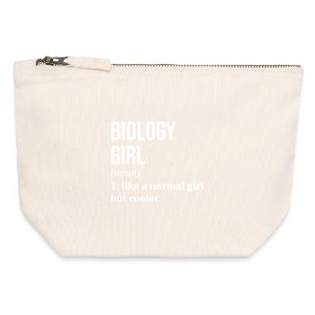 biologie - Pochette zippée en toile 12 x 13 cm - blanc naturel - Devant
