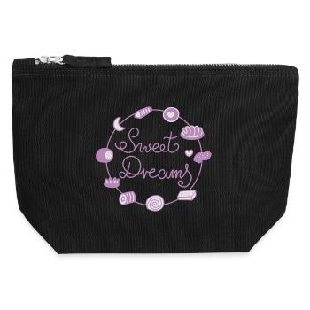 Sweet Dreams  - Canvas Reißverschluss-Täschchen (12 x 13 cm) - Schwarz - Vorne
