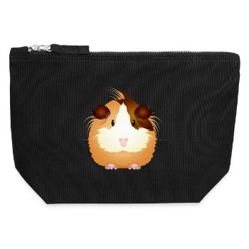 Zuckersüßes Meerschweinchen – zum Verlieben! - Canvas Reißverschluss-Täschchen (12 x 13 cm) - Schwarz - Vorne