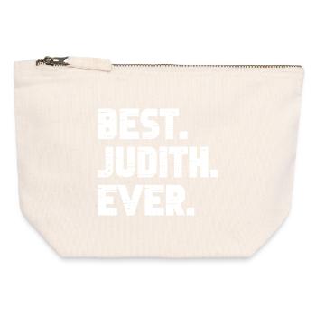 Best Judith Ever Geschenk Spruch - Canvas Reißverschluss-Täschchen (12 x 13 cm) - Naturweiß - Vorne