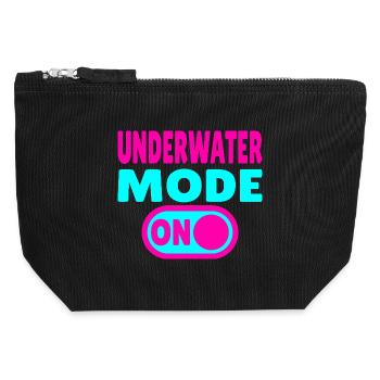 Underwater Mode ON - Canvas Zip Pouch 12 x 13 cm - black - Front