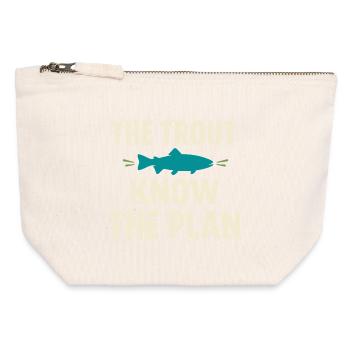 Fliegenfischen In Nordgewässern – - Canvas Reißverschluss-Täschchen (12 x 13 cm) - Naturweiß - Vorne