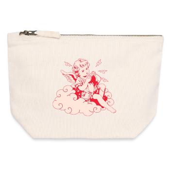 Angry Gaming Cherub – Lag Lightning - Canvas Zip Pouch 12 x 13 cm - nature - Front