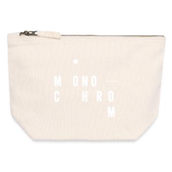 Photographie monochrome - Pochette zippée en toile 12 x 13 cm - blanc naturel - Devant