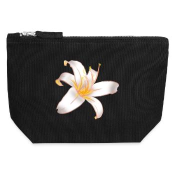 WHITE LILYLILY Magic White Lily - Canvas Zip Pouch 12 x 13 cm - black - Front