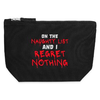 Sur la liste des vilains et ne regrette rien Graffiti - Pochette zippée en toile 12 x 13 cm - noir - Devant