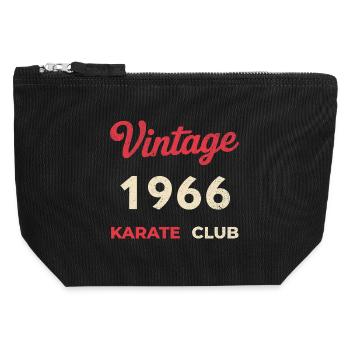 Vintage 1966 – Année de naissance rétro du Karate Club - Pochette zippée en toile 12 x 13 cm - noir - Devant