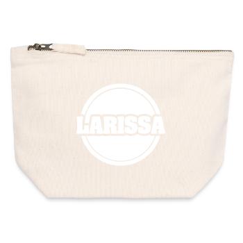 First name Larissa - Canvas Zip Pouch 12 x 13 cm - nature - Front