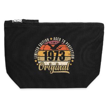1973 Birthday Gift 1973 Original 1973 - Canvas Zip Pouch 12 x 13 cm - black - Front