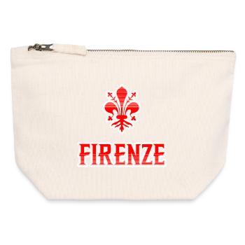 Souvenir-T-Shirt Florence Italien, Geschenkidee - Canvas Reißverschluss-Täschchen (12 x 13 cm) - Naturweiß - Vorne