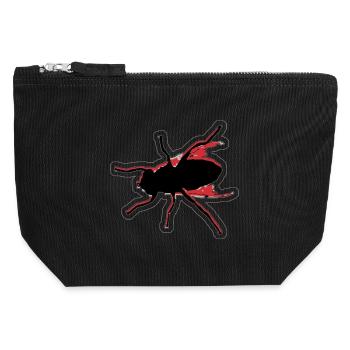 Fly Fishing No. 4 - Canvas Zip Pouch 12 x 13 cm - black - Front