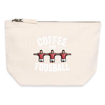 Table Soccer Evolution Funny Foosball Foosball - Canvas Zip Pouch 12 x 13 cm - nature - Front