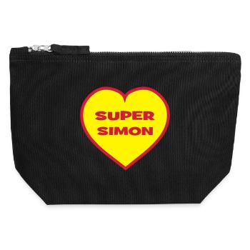 Super Simon - Canvas Zip Pouch 12 x 13 cm - black - Front