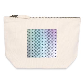 Watercolor Fish Scales Pattern - Canvas Zip Pouch 12 x 13 cm - nature - Front