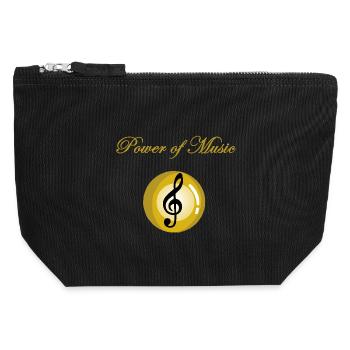 The power of music - Canvas Zip Pouch 12 x 13 cm - black - Front