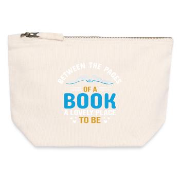 Between the pages of a book - Canvas Zip Pouch 12 x 13 cm - nature - Front