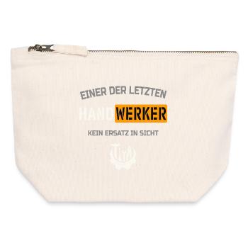 L’un des derniers artisans et non un remplaçant - Pochette zippée en toile 12 x 13 cm - blanc naturel - Devant