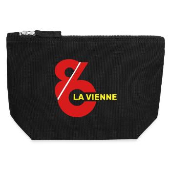 Vienne 86 Logo - Canvas Reißverschluss-Täschchen (12 x 13 cm) - Schwarz - Vorne