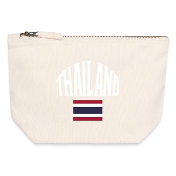 Thailand - Canvas Reißverschluss-Täschchen (12 x 13 cm) - Naturweiß - Vorne