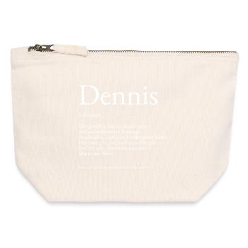 Dennis Dictionary Explanation First name Dennis - Canvas Zip Pouch 12 x 13 cm - nature - Front