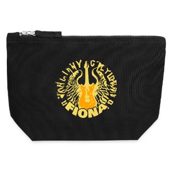 Fiona as a name - Canvas Zip Pouch 12 x 13 cm - black - Front