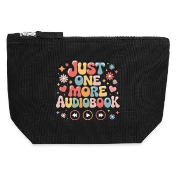 Juste un cadeau de livre audio - Pochette zippée en toile 12 x 13 cm - noir - Devant