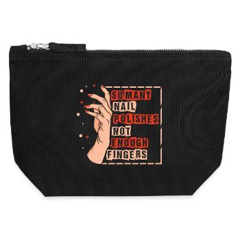 Nail Designer Nail Designer Cosmetics Nail Salon - Canvas Zip Pouch 12 x 13 cm - black - Front