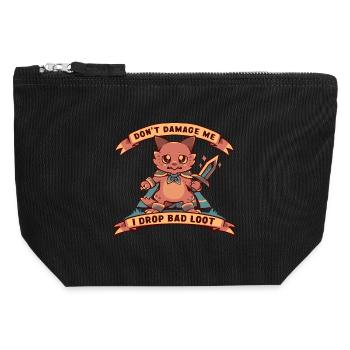 Je laisse tomber du mauvais butin - Pochette zippée en toile 12 x 13 cm - noir - Devant