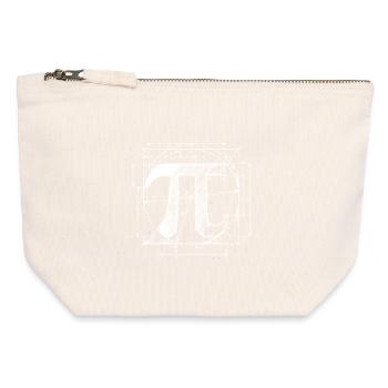 Pi Sketch Mathématiques - Pochette zippée en toile 12 x 13 cm - blanc naturel - Devant
