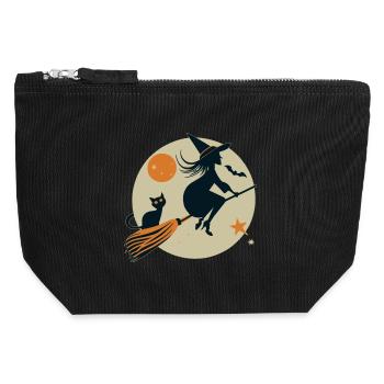 Witch - Canvas Zip Pouch 12 x 13 cm - black - Front